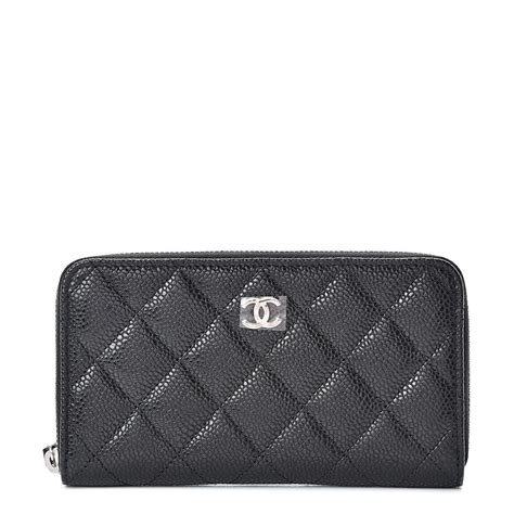 chanel caviar wallet zip